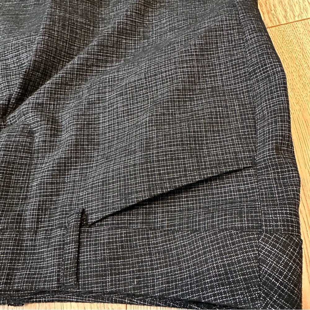 Apt. 9 Black Gray Houndstooth Pattern Flowy Trousers Pants Office Women's 4 P - Picture 6 of 11